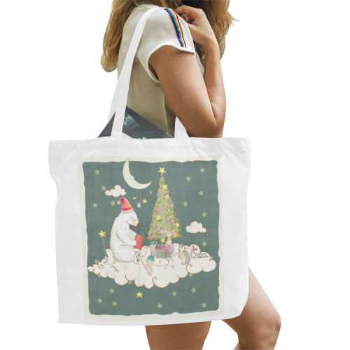 Cute Christmas Dreams Canvas Tote Bag/Large (Model 1702)