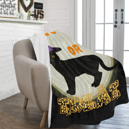 Halloween Kitty Ultra-Soft Micro Fleece Blanket 60"x80"