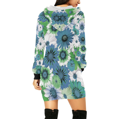 Spring Time Flowers 3 All Over Print Hoodie Mini Dress (Model H27)