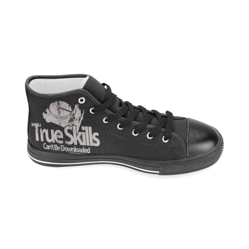 The True Skills Hight Top Black Edition Men’s Classic High Top Canvas Shoes (Model 017)