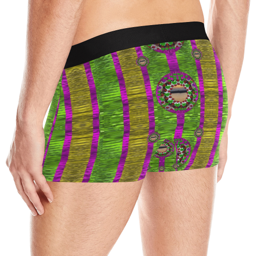 Sunset love in the rainbow decorative Men's All Over Print Boxer Briefs (Model L10)