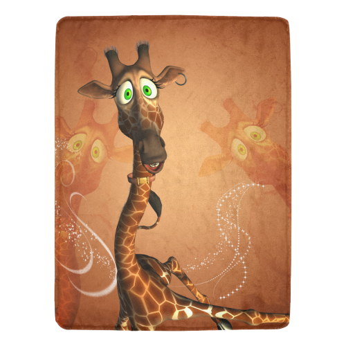 Funny, cute giraffe Ultra-Soft Micro Fleece Blanket 60"x80"