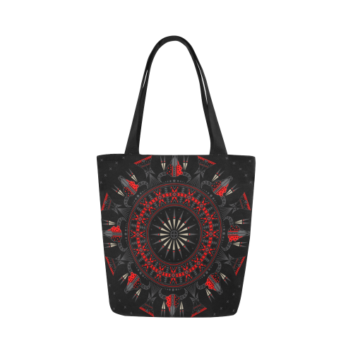 Buffalo Nation Red Canvas Tote Bag (Model 1657)