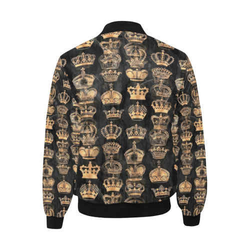 Royal Krone by Artdream All Over Print Quilted Bomber Jacket for Men (Model H33)