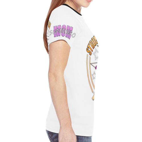 SUPERHERO MOM New All Over Print T-shirt for Women (Model T45)