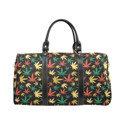 Cannabis Pattern New Waterproof Travel Bag/Large (Model 1639)