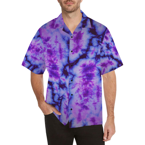 tie dye swirl Hawaiian Shirt (Model T58)