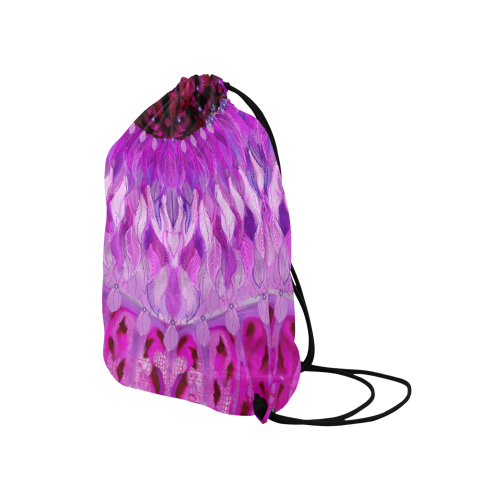 shawl dark purple Medium Drawstring Bag Model 1604 (Twin Sides) 13.8"(W) * 18.1"(H)