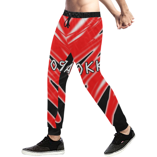 PANT red Men's All Over Print Sweatpants (Model L11)