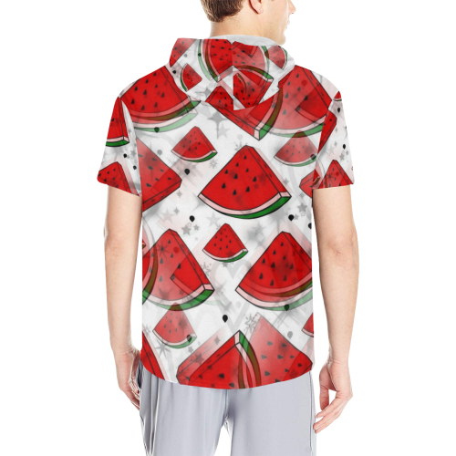 Melon by Nico Bielow All Over Print Short Sleeve Hoodie for Men (Model H32)