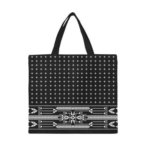 The Path White All Over Print Canvas Tote Bag/Large (Model 1699)