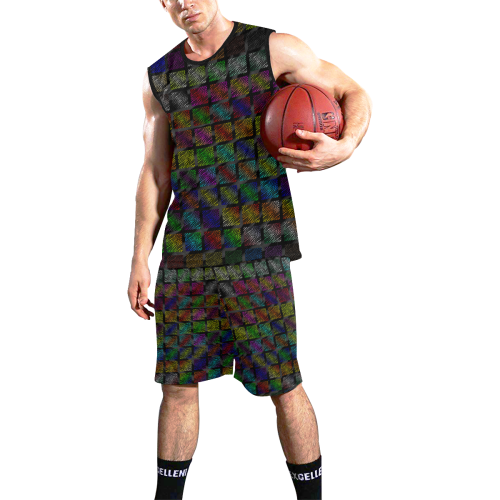 Ripped SpaceTime Stripes Collection All Over Print Basketball Uniform