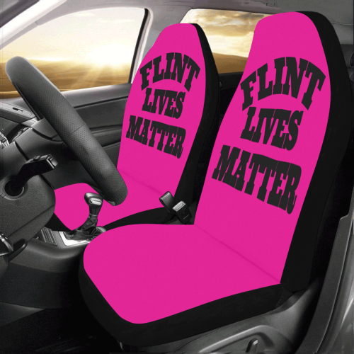 Pink Flint Lives Matter Car Seat Covers (Set of 2)