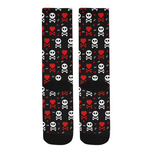 Skull Hearts Men's Custom Socks