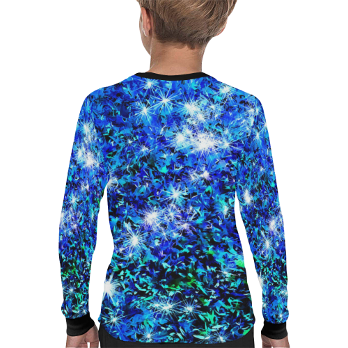 Sparkling Blue Kids' All Over Print Long Sleeve T-shirt (Model T51)