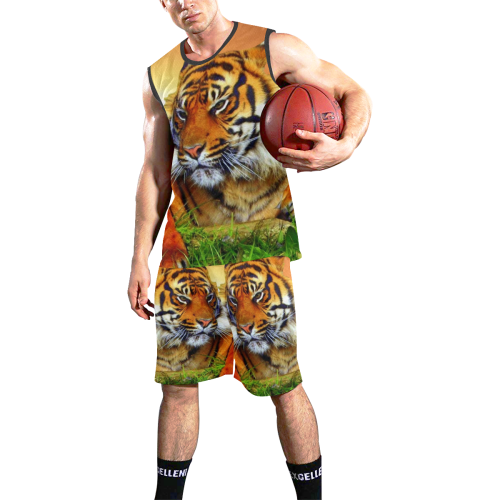 Sumatran Tiger All Over Print Basketball Uniform