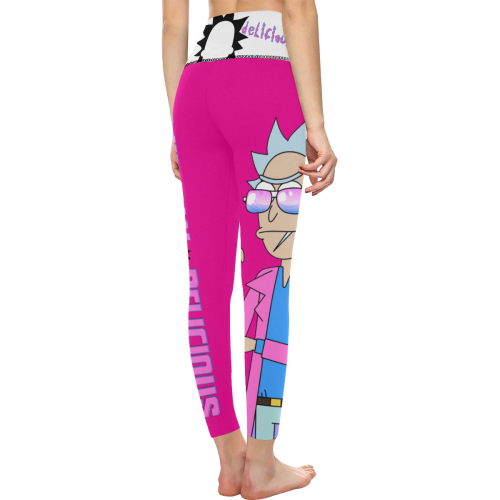 Majikally Delicious RnM All Over Print High-Waisted Leggings (Model L36)
