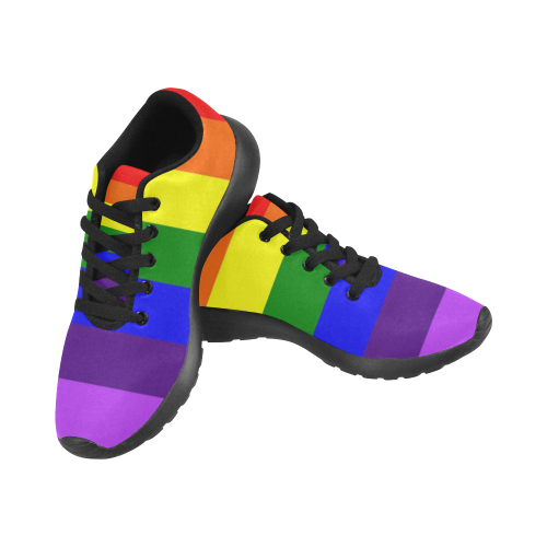 Rainbow Flag (Gay Pride - LGBTQIA+) Men’s Running Shoes (Model 020)