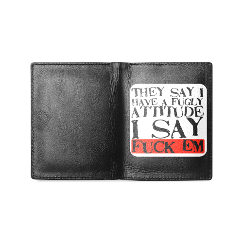 FUCK EM Men's Leather Wallet (Model 1612)
