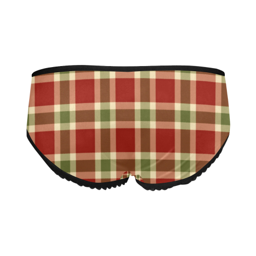Red And Green Plaid Women's All Over Print Classic Briefs (Model L13)