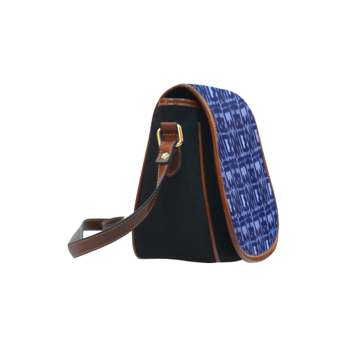 Royal Highness Monogram Azzure Satchel Saddle Bag/Small (Model 1649)(Flap Customization)