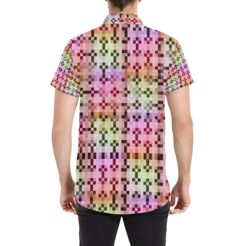 Mosaik Pattern by K.Merske Men's All Over Print Short Sleeve Shirt/Large Size (Model T53)
