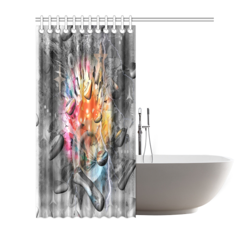 Space of Colors by Nico Bielow Shower Curtain 72"x72"