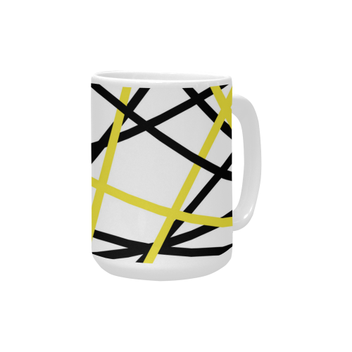 Black and yellow stripes Custom Ceramic Mug (15OZ)
