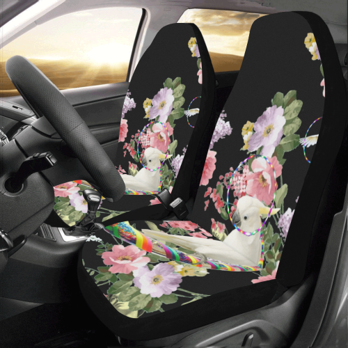 Cockatoos and Hoops Car Seat Covers (Set of 2)