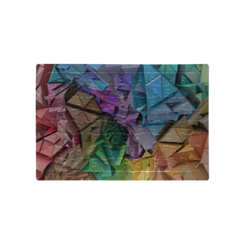 Colourful 3D Triangles Puzzle A4 Size Jigsaw Puzzle (Set of 80 Pieces)