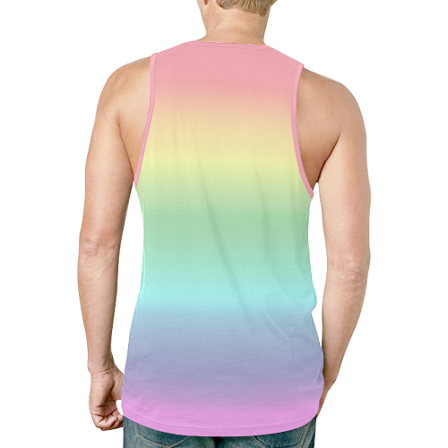 Pastel Rainbow New All Over Print Tank Top for Men (Model T46)