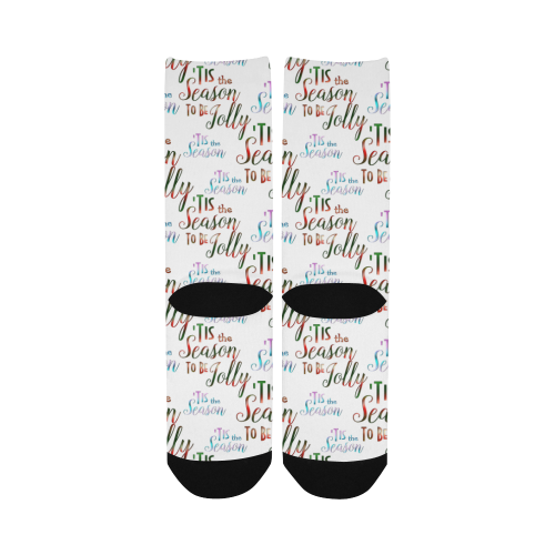 Christmas 'Tis The Season Pattern Custom Socks for Women