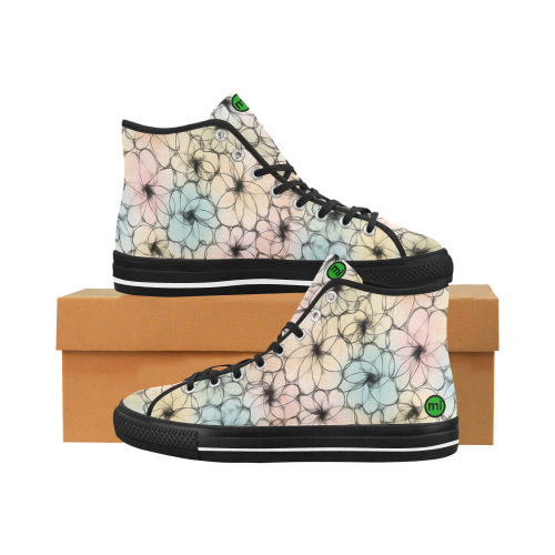 Pastel Flowers. Inspired by the Magic Island of Gotland. Vancouver H Women's Canvas Shoes (1013-1)