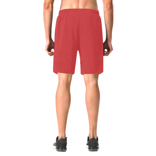 Alizarin Dissolve Men's All Over Print Elastic Beach Shorts (Model L20)