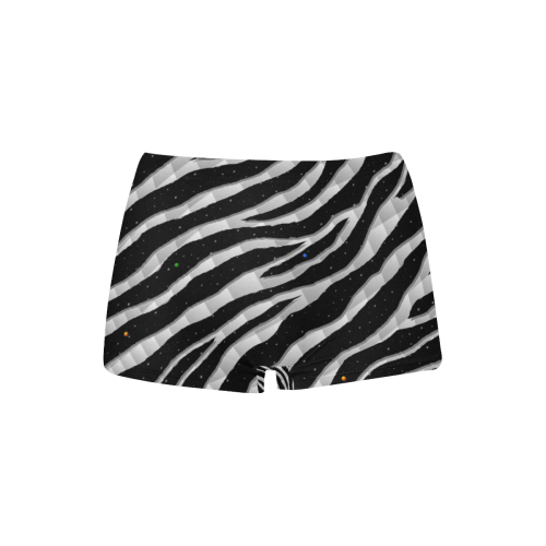 Ripped SpaceTime Stripes - White Women's All Over Print Boyshort Panties (Model L31)