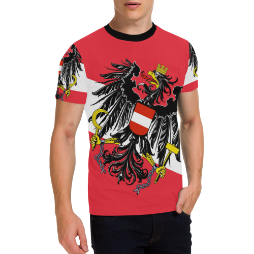 AUSTRIA BUNDESADLER Men's All Over Print T-Shirt with Chest Pocket (Model T56)
