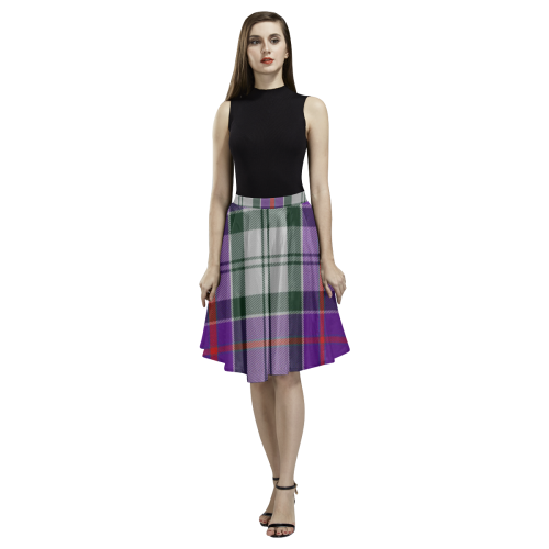 Culloden dress tartan Melete Pleated Midi Skirt (Model D15)