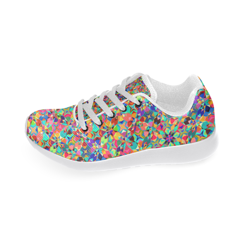 Multicolored Geometric Pattern Women’s Running Shoes (Model 020)