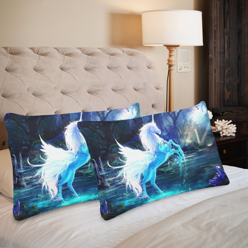 2217216-unicorn-wallpaper Custom Pillow Case 20"x 30" (One Side) (Set of 2)
