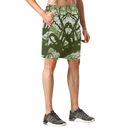 INTO THE FOREST 11 Men's All Over Print Elastic Beach Shorts (Model L20)