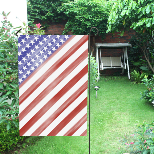 Patriotic America Diagonal Garden Flag 28''x40'' （Without Flagpole）