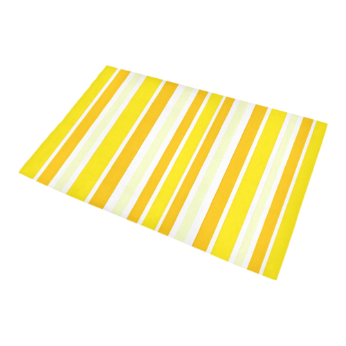Sunshine Yellow Stripes Bath Rug 20''x 32''