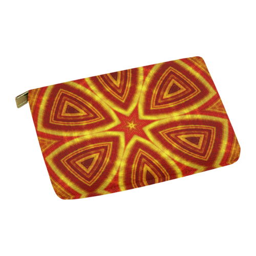 red and gold kaleidoscope Carry-All Pouch 12.5''x8.5''