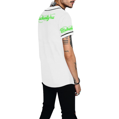 New Lime Green & White By RW All Over Print Baseball Jersey for Men (Model T50)