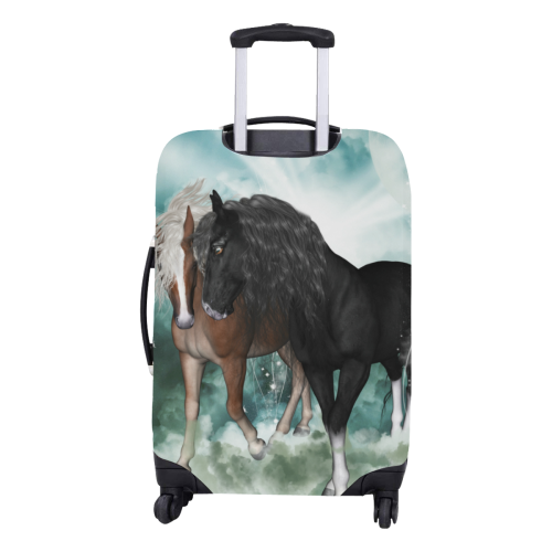 The wonderful couple horses Luggage Cover/Medium 22"-25"