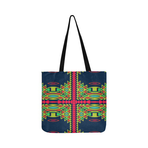 Distorted shapes on a blue background Reusable Shopping Bag Model 1660 (Two sides)