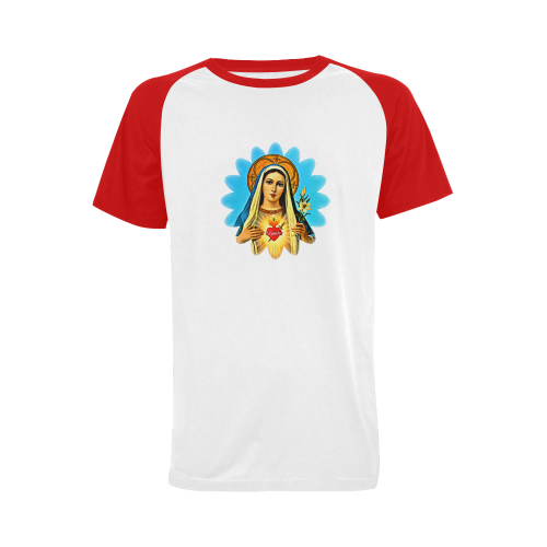 Mother Mary Men's Raglan T-shirt Big Size (USA Size) (Model T11)