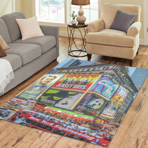 Times Square II (vertical) Area Rug7'x5'