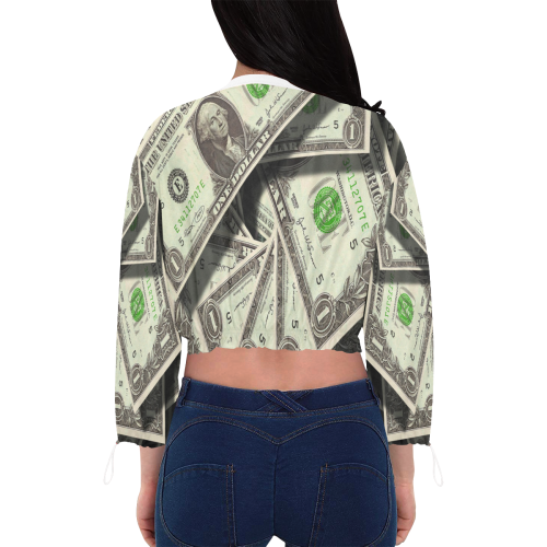 DOLLARS Cropped Chiffon Jacket for Women (Model H30)