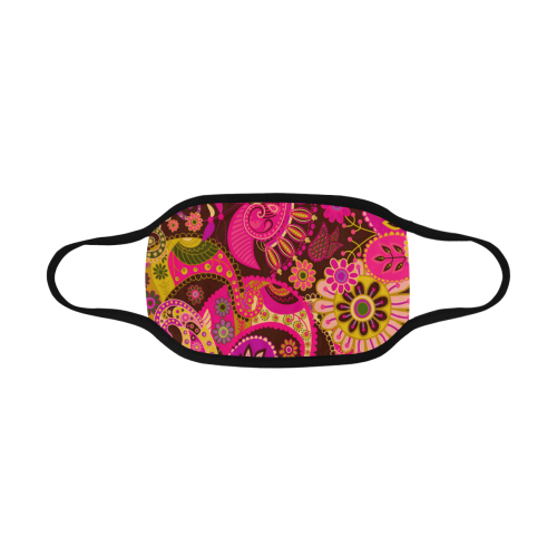 funky-boho-colorful-magenta-pink-brown-yellow Mouth Mask